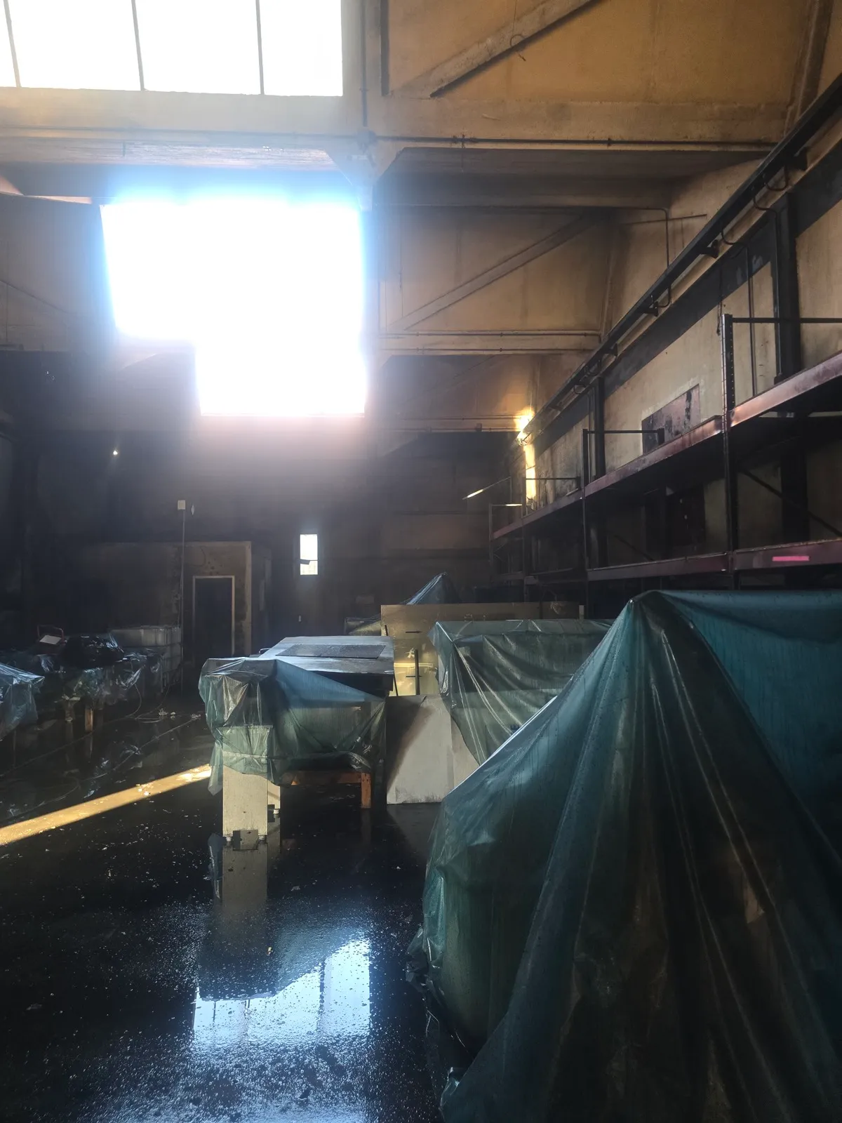 Ambiente produttivo industriale durante l'intervento